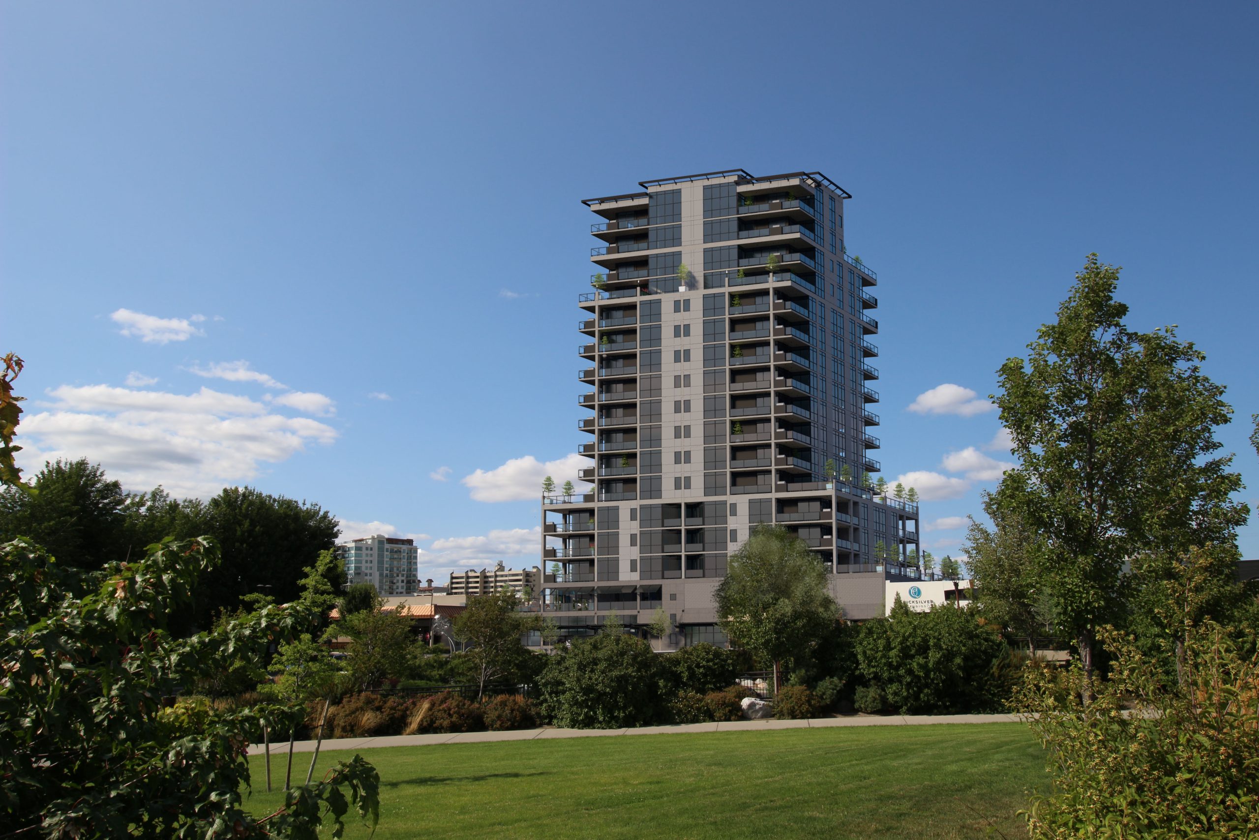 View of Coeur d'Alene luxury condominium high rise